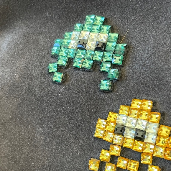 Anya Hindmarch Black Clutch with Colorful Embroidery - Picture 7 of 10